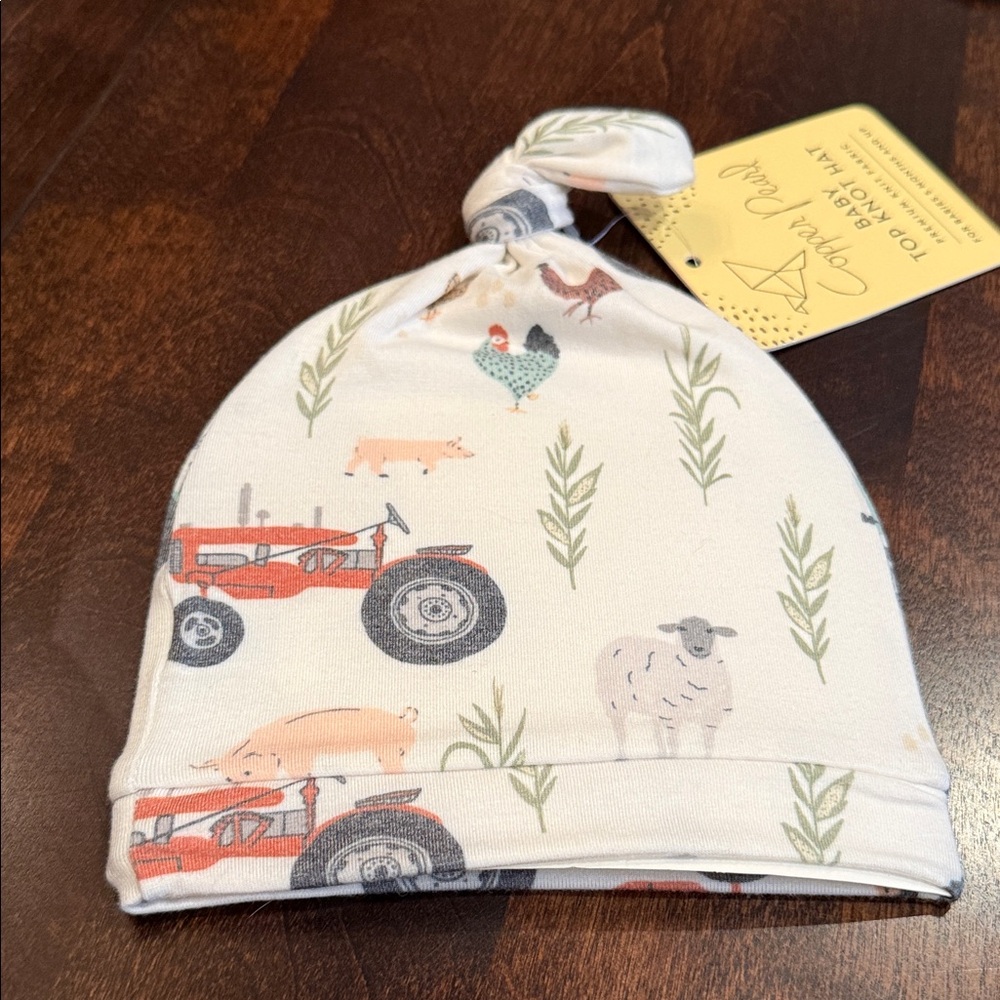 Copper Pearl Farm Animal Print Kids Knot Hat